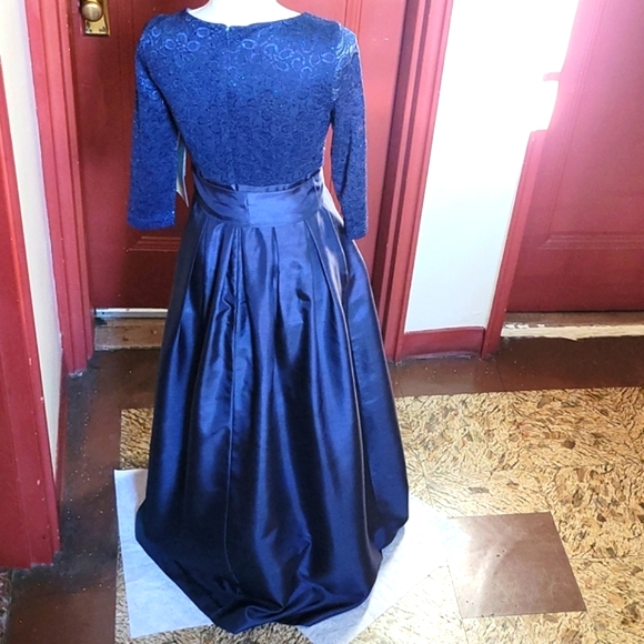 JH BLUE EVENING GOWN SIZE 6 - Picture 5 of 15